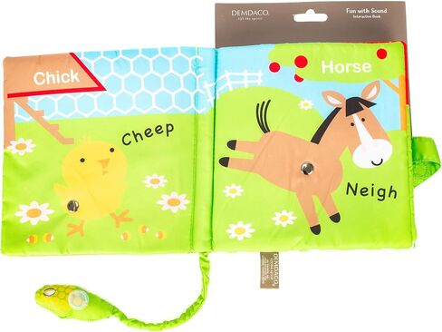 DEMDACO Happy Barnyard Friends Corn Rustic Red Children's Musical Soft Book Toy in Saudi Arabia