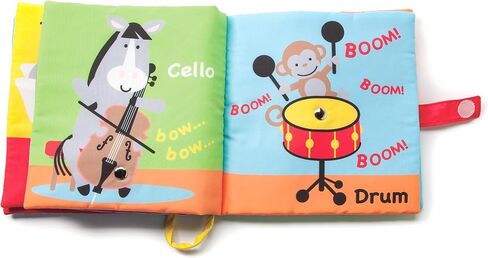 DEMDACO Happy Barnyard Friends Corn Rustic Red Children's Musical Soft Book Toy in Saudi Arabia