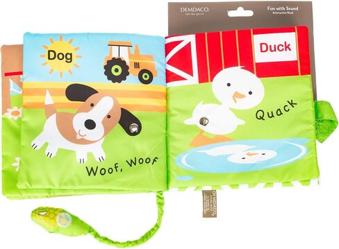 DEMDACO Happy Barnyard Friends Corn Rustic Red Children's Musical Soft Book Toy in Saudi Arabia