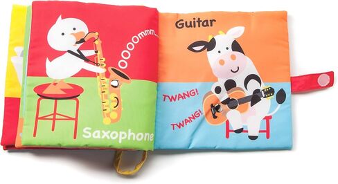 DEMDACO Happy Barnyard Friends Corn Rustic Red Children's Musical Soft Book Toy in Saudi Arabia