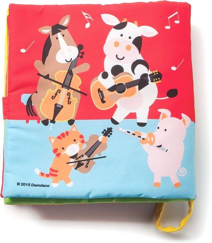 DEMDACO Happy Barnyard Friends Corn Rustic Red Children's Musical Soft Book Toy in Saudi Arabia