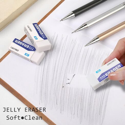 ITAWIXS 6Pcs Metal Mechanical Pencil Set, Aesthetic Mechanical Pencils 0.5 & 0.7 mm with 6 Tubes HB Lead Refills, 3Pcs Erasers, Aesthetic School Supplies for Writing, Drawing, Sketching in Kuwait