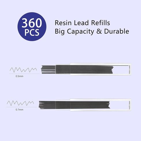 ITAWIXS 6Pcs Metal Mechanical Pencil Set, Aesthetic Mechanical Pencils 0.5 & 0.7 mm with 6 Tubes HB Lead Refills, 3Pcs Erasers, Aesthetic School Supplies for Writing, Drawing, Sketching in Kuwait