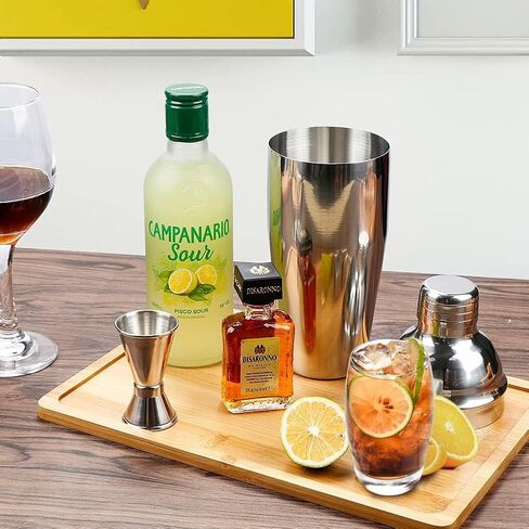 Vabaso Bartender Kit, Cocktail Shaker Set for Mixed Drink Home Bar, 25oz Professional 18/8 Stainless Steel Bar Tool Set with Cocktail Recipes Booklet, Father's Day in Kuwait