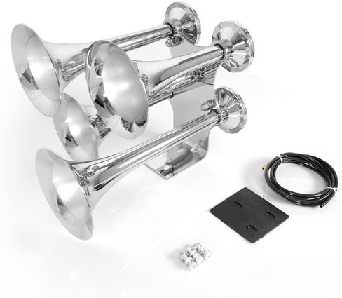 HIGHSOAR 12V/24V Truck Air Horn 150DB 3 Trumpet Horns Kit universal for Car Train Boat in Saudi Arabia