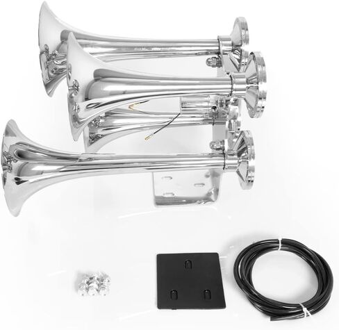 HIGHSOAR 12V/24V Truck Air Horn 150DB 3 Trumpet Horns Kit universal for Car Train Boat in Saudi Arabia