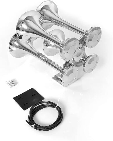 HIGHSOAR 12V/24V Truck Air Horn 150DB 3 Trumpet Horns Kit universal for Car Train Boat in Saudi Arabia