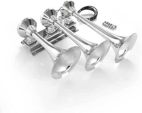 HIGHSOAR 12V/24V Truck Air Horn 150DB 3 Trumpet Horns Kit universal for Car Train Boat in Saudi Arabia