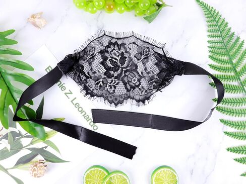 Women Mysterious Black Lace Masks in Kuwait