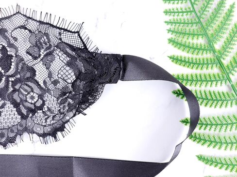 Women Mysterious Black Lace Masks in Kuwait