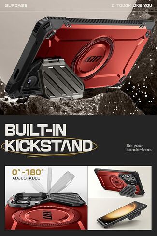 حافظة SUPCASE لهاتف Samsung Galaxy S24 Ultra مع حامل [مسند غطاء كاميرا مدمج] [صديقة لقلم S] [متوافقة مع MagSafe] حافظة هاتف مغناطيسية متينة لهاتف Galaxy S24 Ultra، أسود in Kuwait
