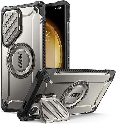 SUPCASE for Samsung Galaxy S24 Ultra Case with Camera Cover Stand, Black in Kuwait