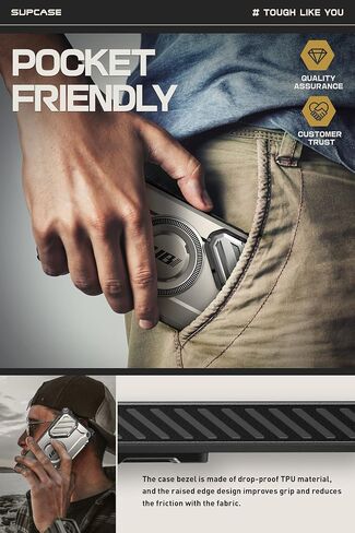 SUPCASE for Samsung Galaxy S24 Ultra Case with Camera Cover Stand, Black in Kuwait