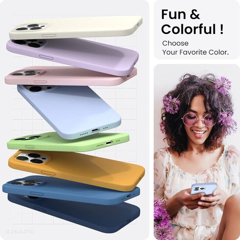 ORNARTO for iPhone 14 Pro Case 6.1 Inch, Slim Liquid Silicone, Chalk Pink in Kuwait