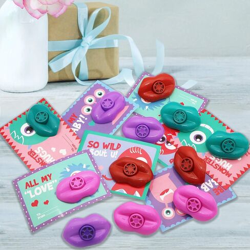 JOYIN 28 Pcs Valentines Day Cards with Whistles for Valentine Party Favor, Classroom Prize Supplies, Valentine’s Greeting Cards in Saudi Arabia