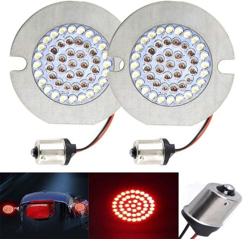 ZYTC 3 1/4 "LED إشارات الانعطاف ذات النمط المسطح الخلفي 1157 LED مجموعة إشارة الانعطاف لهارلي ديفيدسون in Kuwait