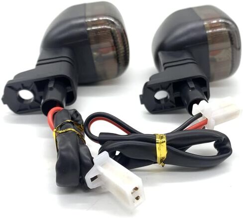 Motorcycle Front/Rear Turn Signal Indicator Light Compatible with BMW F650GS 99-07 F650CS Scarver 01-05 F650 GS CS ST Funduro Blinker Lamp (BLACK) in Saudi Arabia