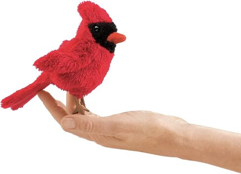 Folkmanis Mini Cardinal Finger Puppet, Red, 1 EA in Saudi Arabia