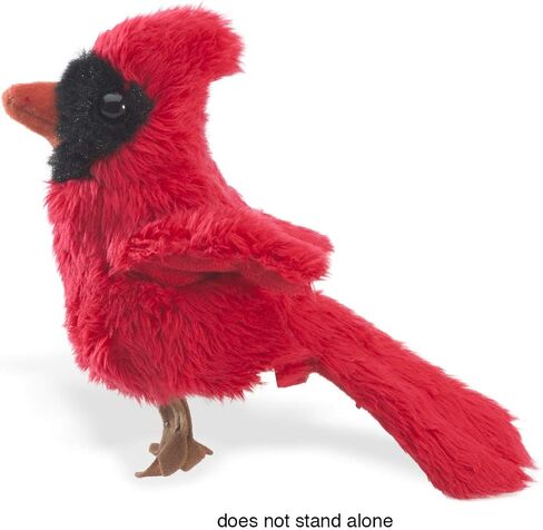 Folkmanis Mini Cardinal Finger Puppet, Red, 1 EA in Saudi Arabia