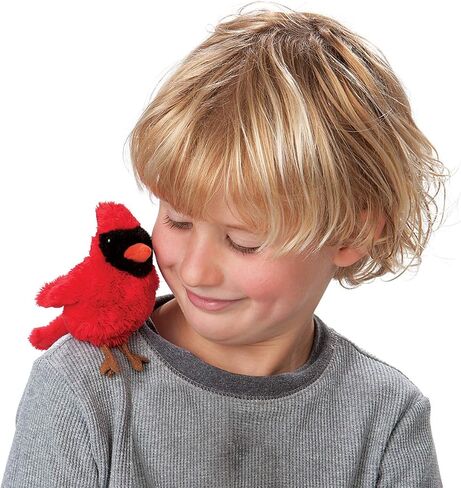 Folkmanis Mini Cardinal Finger Puppet, Red, 1 EA in Saudi Arabia