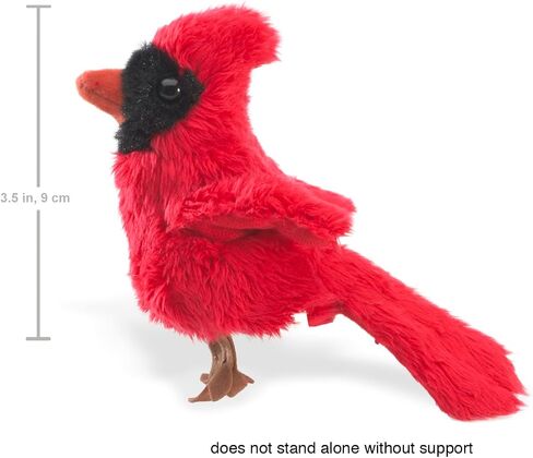 Folkmanis Mini Cardinal Finger Puppet, Red, 1 EA in Saudi Arabia