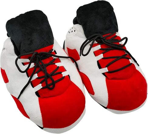 شبشب SoleSlip Sneaker مريح وعصري للرجال، أحذية رياضية نسائية من البوليستر الخالص | نعال رقيق بمقاس حذاء قياسي يناسب الجميع (أحمر وأبيض) in Kuwait