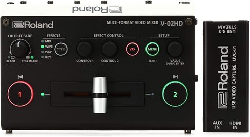 مجموعة تدفق الفيديو Roland V-02HD STR عبر الويب وUVC-01 in Saudi Arabia