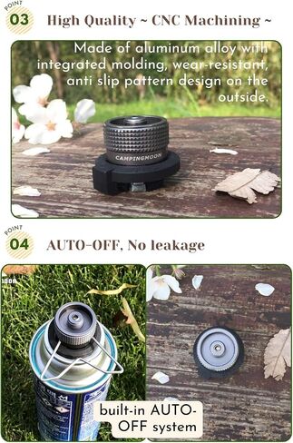 CAMPINGMOON 8oz Butane Canister Adapter Lockable Conver to Screw Type Catridge EN417 Lindal Valve Z10+Z11 in Saudi Arabia