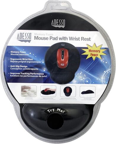 Adesso TruForm P200 Truform Memory Foam Mouse Pad with Ergonomic Wrist Rest Anti -Slip Design in Saudi Arabia
