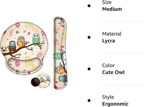 Keyboard Wrist Rest Pad and Mouse pad with Wrist Rest Support Set, Non Slip Rubber Base Wrist Support Mousepad with Ergonomic Comfy Gel Memory Foam for Home Office Efficient Working（Mandala Art) in Kuwait