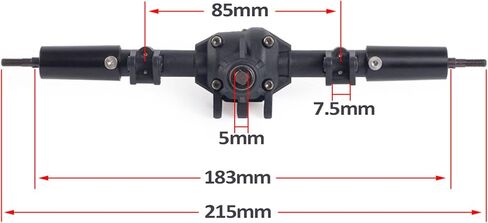 Rc الزاحف 1/10 نايلون AR44 محاور أمامية وخلفية مستقيمة مع ترس شطبة أمامي معدني لـ 1/10 RC مجنزرة SCX10 II 90046 47 R-G-T 86100 in Saudi Arabia