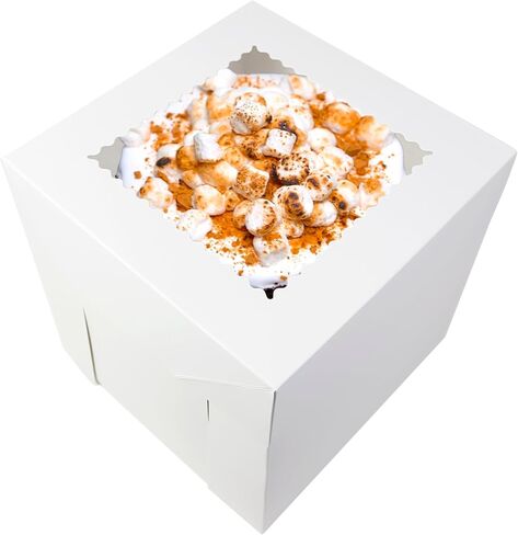 GylSun 3 Sets Cake Boxes 10x10x10'' with Windows and Cake Board Bakery Box sets in Saudi Arabia