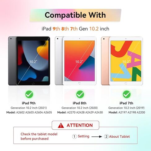 حافظة لجهاز iPad 9th 8th 7th Generation مقاس 10.2 بوصة مع واقي شاشة، ومسند فراشة، وحزام كتف، وحامل قلم رصاص، وغطاء متين لطيف للأطفال البنات لجهاز iPad 2021 2020 2019 أرجواني in Kuwait