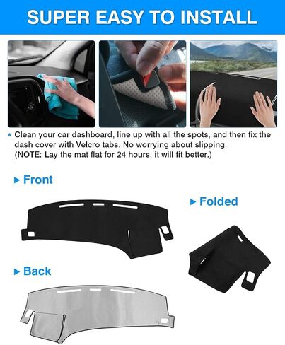 Autorder Dashboard Cover Mat for Ford E150 E250 E350 1997-2008/E450 2003-2008 Econoline Accessories Dash Cover Flannel Dash Mat Sunshade Glare UV Rays Protector in Saudi Arabia