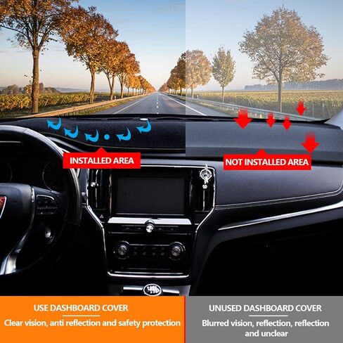 AUQDD Dashboard Dash Cover Flannel Dash Mat Custom Compatible with 2015-2020 Ford F-150, Anti-Glare, Anti-Reflection, No Peculiar Smell in Saudi Arabia