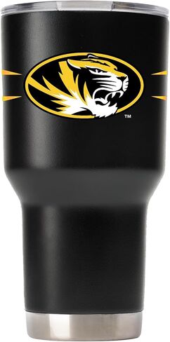 Gametime Sidekicks Missouri Tigers 30oz Black Tumbler - Officially Licensed, 18/8 Stainless Steel, Double-walled, Vacuum-insulated, UV LED Printed Logos - 360 Wrap in Saudi Arabia