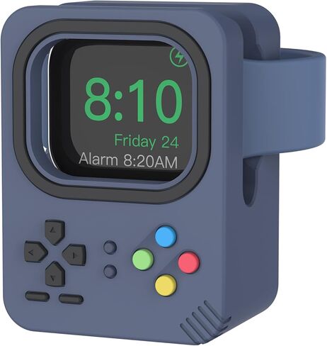 Delidigi iWatch Charger Stand for Apple Watch Ultra 2, Ultra, SE, Series 9 8 7 6 5 4 (49mm, 45mm, 44mm, 42mm, 41mm, 40mm, 38mm), Stable Silicone Charging Holder Dock Supports Nightstand Mode in Saudi Arabia