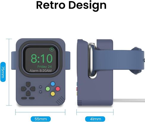 Delidigi iWatch Charger Stand for Apple Watch Ultra 2, Ultra, SE, Series 9 8 7 6 5 4 (49mm, 45mm, 44mm, 42mm, 41mm, 40mm, 38mm), Stable Silicone Charging Holder Dock Supports Nightstand Mode in Saudi Arabia