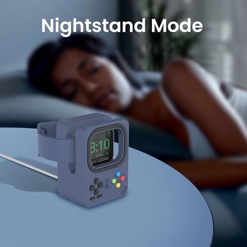 Delidigi iWatch Charger Stand for Apple Watch Ultra 2, Ultra, SE, Series 9 8 7 6 5 4 (49mm, 45mm, 44mm, 42mm, 41mm, 40mm, 38mm), Stable Silicone Charging Holder Dock Supports Nightstand Mode in Saudi Arabia