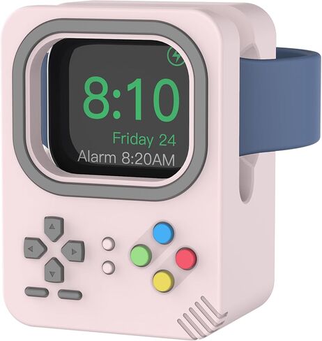 Delidigi iWatch Charger Stand for Apple Watch Ultra 2, Ultra, SE, Series 9 8 7 6 5 4 (49mm, 45mm, 44mm, 42mm, 41mm, 40mm, 38mm), Stable Silicone Charging Holder Dock Supports Nightstand Mode in Saudi Arabia