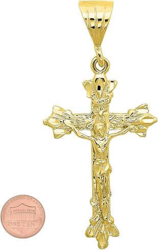 قلادة مطلية بالذهب عيار 14 قيراط 32.5 مم × 46 مم فلور دي ليز أوريجينالز صليب in Kuwait