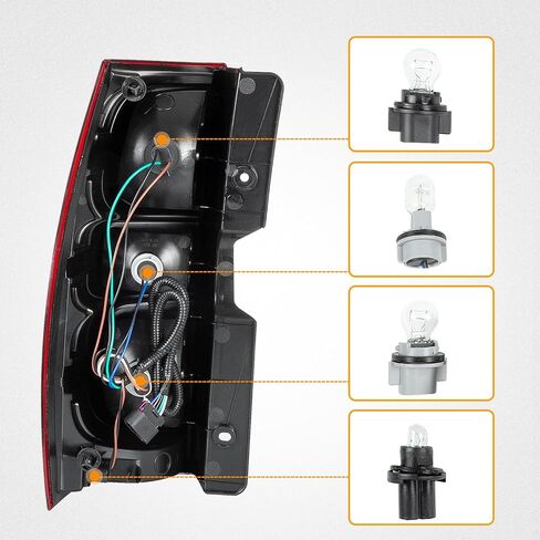 ضوء خلفي RANSOTO متوافق مع 2007-2014 Chevy Tahoe Suburban 1500 2500 مصباح الفرامل الخلفي مع لمبة استبدال GM2801196، GM2800196 in Saudi Arabia