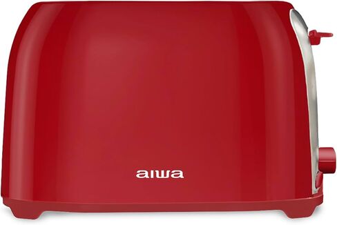 محمصة خبز أيوا، شريحتين بفتحة واسعة، وظيفة إعادة التسخين وإذابة الجليد، 6 إعدادات للتحمير، صينية فتات الخبز المنسدلة، أحمر in Kuwait