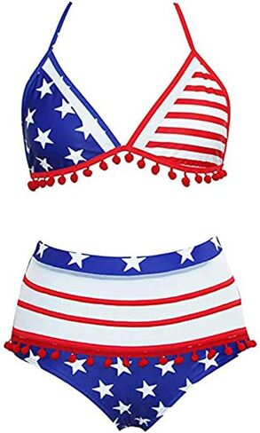 American Flag Bikini,Womens American Flag Swimsuit Bikini 4th of July Bathing Suit USA Flag Swimsuits for Women in Saudi Arabia
