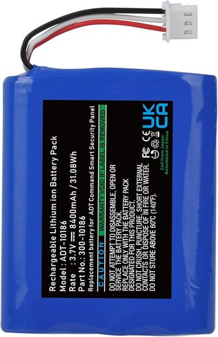 Hisewen بطارية بديلة 300-10186 للوحة الأمان الذكية ADT Command ADT5AIO-1 ADT5AIO-2 ADT5AIO-3 ADT7AIO-1 (8400mah 3.7V 27Wh) in Kuwait