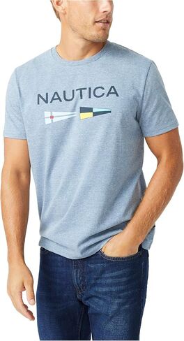 Nautica Men's Sustainably Crafted Logo Signal Flag Graphic T-Shirt in Saudi Arabia