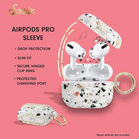 حافظة Sonix for AirPods Pro الجيل الثاني والأول مع سلسلة مفاتيح واقية تيرازو - قصاصات in Kuwait