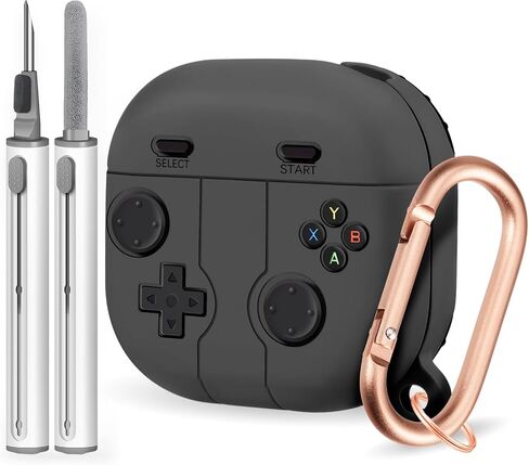 Compatible with for Samsung Galaxy Buds FE Case(2023) /Buds 2 Pro Case(2022)/Buds Pro Case(2021)/ Buds 2 Case (2021)/Buds Live Case(2020),Classic Game Player Design Silicone Case with Cleaner Kit in Saudi Arabia