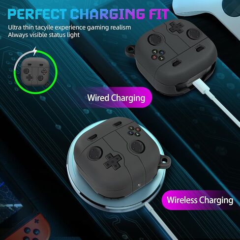 Compatible with for Samsung Galaxy Buds FE Case(2023) /Buds 2 Pro Case(2022)/Buds Pro Case(2021)/ Buds 2 Case (2021)/Buds Live Case(2020),Classic Game Player Design Silicone Case with Cleaner Kit in Saudi Arabia