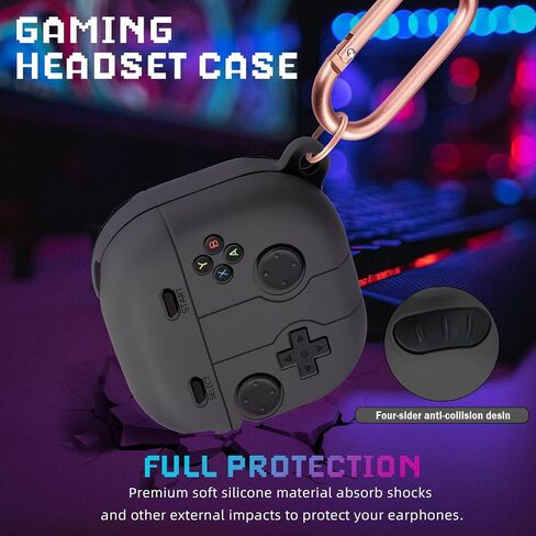 Compatible with for Samsung Galaxy Buds FE Case(2023) /Buds 2 Pro Case(2022)/Buds Pro Case(2021)/ Buds 2 Case (2021)/Buds Live Case(2020),Classic Game Player Design Silicone Case with Cleaner Kit in Saudi Arabia